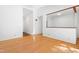 Bright living room with hardwood floors and interesting architectural design at 205 Bruton Dr, Chapel Hill, NC 27516