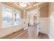 Bright office featuring hardwood floors, large windows, and recessed lighting at 4009 Yates Mill Pond Rd, Raleigh, NC 27606