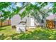 Backyard view featuring a generator and partial fencing for security and convenience at 4114 Sudbury Rd, Durham, NC 27704