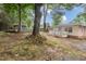Lush backyard with mature trees offering ample shade and privacy at 420 Peyton St, Raleigh, NC 27610