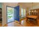 Front entrance featuring an open view to the dining room and a bright exterior view at 5417 Harrington Grove Dr, Raleigh, NC 27613