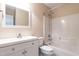 This full bathroom has a tub and shower combination, a mirror and a vanity with storage at 5812 N Beaver Ln, Raleigh, NC 27604