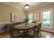Formal dining room with elegant decor, perfect for hosting gatherings at 5812 N Beaver Ln, Raleigh, NC 27604