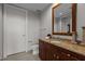 Bathroom features a granite countertop vanity, toilet, sink, and a large mirror at 618 N Boylan Ave # 810, Raleigh, NC 27603