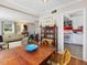 Open layout showing the dining room leading into the living room and kitchen at 945 St Marys St, Raleigh, NC 27605