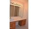 Bathroom features a double sink vanity with large mirror and lighting at 958 Shining Wire Way, Morrisville, NC 27560