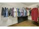 Walk-in closet with ample hanging space and storage at 121 Martingale Dr, Holly Springs, NC 27540