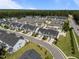 Sprawling community of townhomes with dark roofs, well-kept lawns, and lush green trees at 1394 Southpoint Trl, Durham, NC 27713