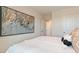 Bedroom featuring a bright window view, door, and decorative wall art at 177 Holton St, Smithfield, NC 27577