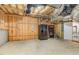 Unfinished basement area with exposed ceiling and ductwork, offering potential for customization at 1952 Combine Cir, Apex, NC 27502