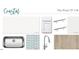 Coastal interior design selections featuring white countertop, backsplash, fixtures and wood flooring at 261 Marvel Dr # 136, Rolesville, NC 27571