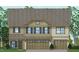 Rendering of a two-story home with a two-car garage, complemented by trees and simple landscaping at 30 Bold Dr, Youngsville, NC 27596