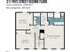 Second floor plan displaying bedrooms and bathrooms with layout and dimensions at 311 Pate St, Apex, NC 27502