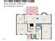 First floor layout featuring the kitchen, dining room, living room, garage, and office at 311 Pate St, Apex, NC 27502