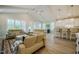 Open concept living area with comfortable couches, a modern kitchen and dining area at 328 Boone St, Chapel Hill, NC 27516