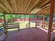 Backyard deck with built-in benches, perfect for outdoor entertaining at 3612 Satellite Ct, Raleigh, NC 27604