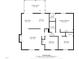 Detailed floor plan showcasing the layout of the bedrooms, bathrooms, and living areas at 3612 Satellite Ct, Raleigh, NC 27604