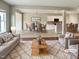 Bright, open-concept living space with modern decor flowing into the dining area and kitchen at 3709 Althorp Dr, Raleigh, NC 27616