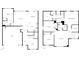 Two-story floor plan showcasing bedrooms, bathrooms, kitchen, living spaces, garage and laundry at 4169 Weavers Pond Dr, Zebulon, NC 27597