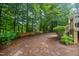 A spacious backyard with mature trees, wood fence, and healthy bushes; ample space for gardening and outdoor activities at 4608 Regency Dr, Durham, NC 27713