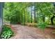 Exterior view of a backyard featuring healthy plants, wood fence, and mature trees that offers a relaxing and natural environment at 4608 Regency Dr, Durham, NC 27713