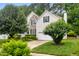 Attractive two-story home with stone accents, manicured lawn, and mature trees in a well-kept neighborhood at 4608 Regency Dr, Durham, NC 27713