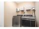 Well-organized laundry room with modern washer and dryer and functional shelving at 4608 Regency Dr, Durham, NC 27713