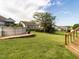 Spacious backyard featuring an above-ground pool and a well-maintained lawn, perfect for recreation at 506 Wildwood Ln, Graham, NC 27253