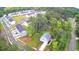 Charming light-blue, two-story house with a spacious yard surrounded by lush landscaping and a neighborhood at 509 Olive Branch Rd, Durham, NC 27703