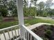 Front porch overlooking landscaped yard and the surrounding neighborhood at 509 Olive Branch Rd, Durham, NC 27703