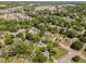 A community aerial shot of homes intermingled with lush trees and greenery in a residential neighborhood at 6225 Jones Farm Rd, Wake Forest, NC 27587