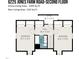 Second floor plan depicting two bedrooms, a bathroom, a hall, and an attic at 6225 Jones Farm Rd, Wake Forest, NC 27587