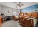 A bedroom with twin beds featuring a mural and neutral decor at 6517 Hidden Pond Rd, Wendell, NC 27591