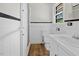 The bathroom features shower, toilet and sink with counterspace at 717 Fairfield St, Burlington, NC 27215
