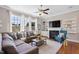 Cozy living room with large windows and an open layout, great for entertaining at 7700 Stonehenge Farm Ln, Raleigh, NC 27613