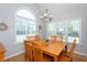 Inviting dining room with a large window and wood floors, perfect for Gathering meals and gatherings at 1009 Open Field Dr, Garner, NC 27529