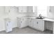Modern kitchen with white cabinets, stylish countertops, and a sleek, undermount sink at 102 Allen St, Graham, NC 27253