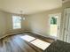 Dining room with a chandelier and access to the backyard at 107 Earnest Way, Kenly, NC 27542