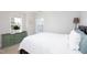 Bright bedroom with a neutral color palette and dual windows at 110 Stoney Dr, Durham, NC 27703