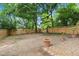 Large backyard with wood fencing, mature trees, and an abundance of space for outdoor enjoyment at 1209 Eva St, Durham, NC 27703