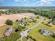 Expansive aerial view of a charming neighborhood with well-manicured lawns and mature trees on a sunny day at 130 Skipwith Dr, Wendell, NC 27591