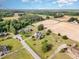 Aerial view of a neighborhood with mature trees, manicured lawns, and beautiful homes at 130 Skipwith Dr, Wendell, NC 27591