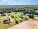 A birds-eye view highlighting the peaceful and harmonious community with manicured lawns and mature trees at 130 Skipwith Dr, Wendell, NC 27591