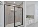 Bright bathroom showcases a shower and soaking tub with neutral color scheme at 1305 Addison Lake St, Fuquay Varina, NC 27526