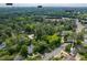 An aerial shot showing the neighborhood location of the home near downtown and local colleges at 1313 Ridge Rd, Raleigh, NC 27607
