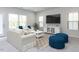 Bright and airy living room featuring stylish furniture and ample natural light at 1380 Channing Park Cir, Cary, NC 27519