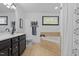 Bathroom features a shower and soaking tub at 15 Clearwater Harbour Hbr, Sanford, NC 27332