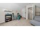Bedroom with air conditioning, seating, and a view through a window at 15 Clearwater Harbour Hbr, Sanford, NC 27332