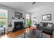 Charming living room with hardwood floors and a fireplace at 15 Clearwater Harbour Hbr, Sanford, NC 27332