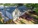 Aerial view of a two-story home with a large backyard deck at 1700 Laura Duncan Rd, Apex, NC 27502